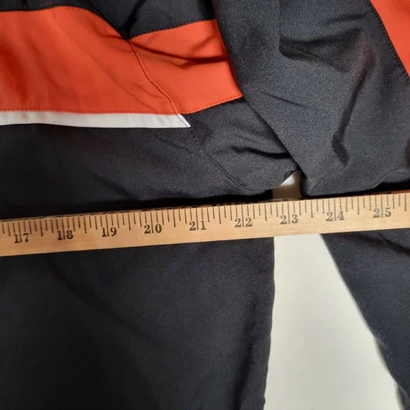 Nike Men's Medium Dri-Fit Black Orange Stripe Full Zip Track Jacket - Picture 8 of 10